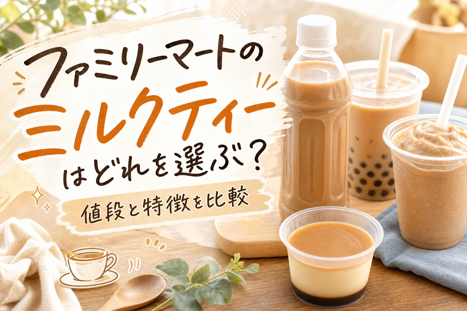 ファミリーマートのミルクティーはどれを選ぶ？値段と特徴を比較
