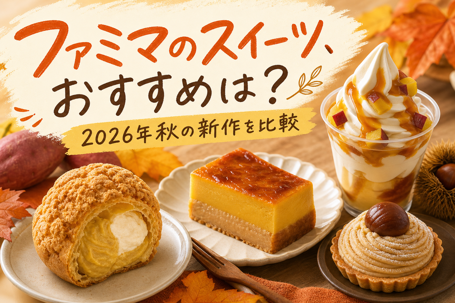 ファミマのスイーツ、おすすめは？2026年秋の新作を比較