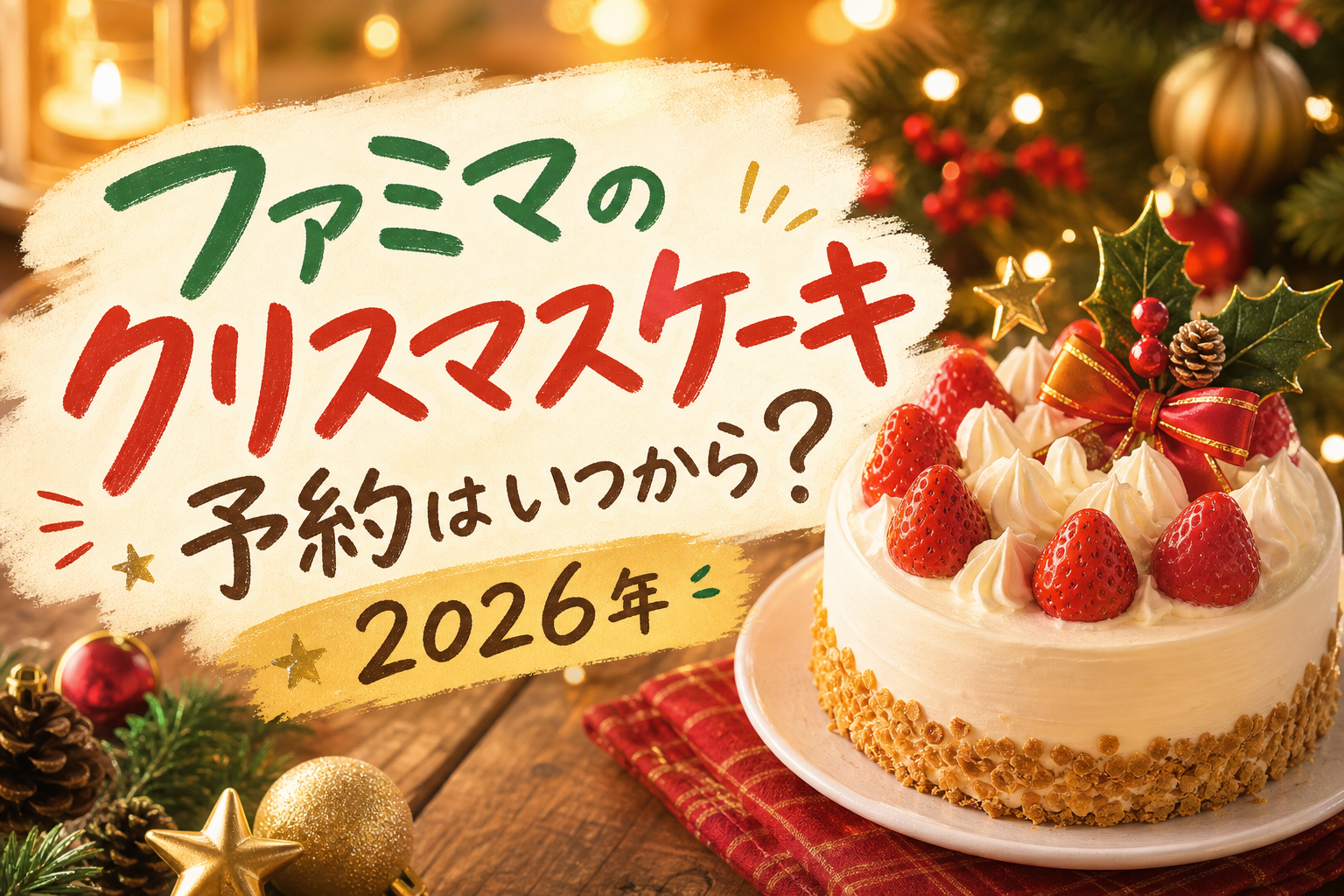 ファミマのクリスマスケーキ予約はいつから？2026年の方法と締切