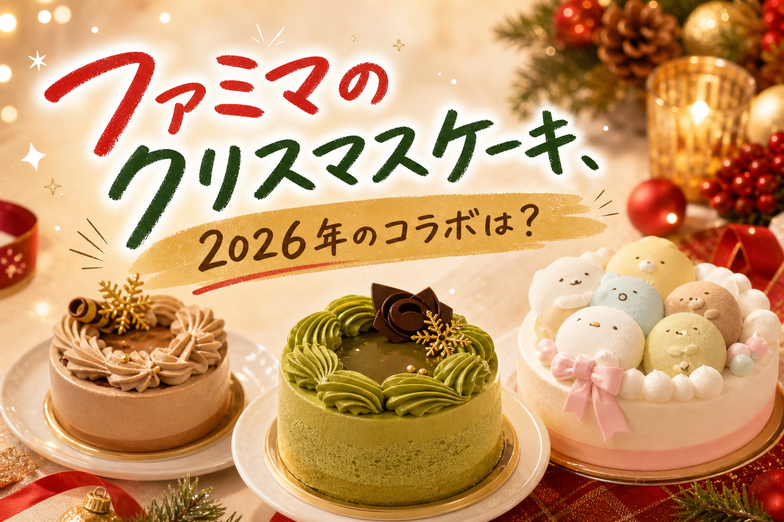 ファミマのクリスマスケーキ、2026年のコラボは？