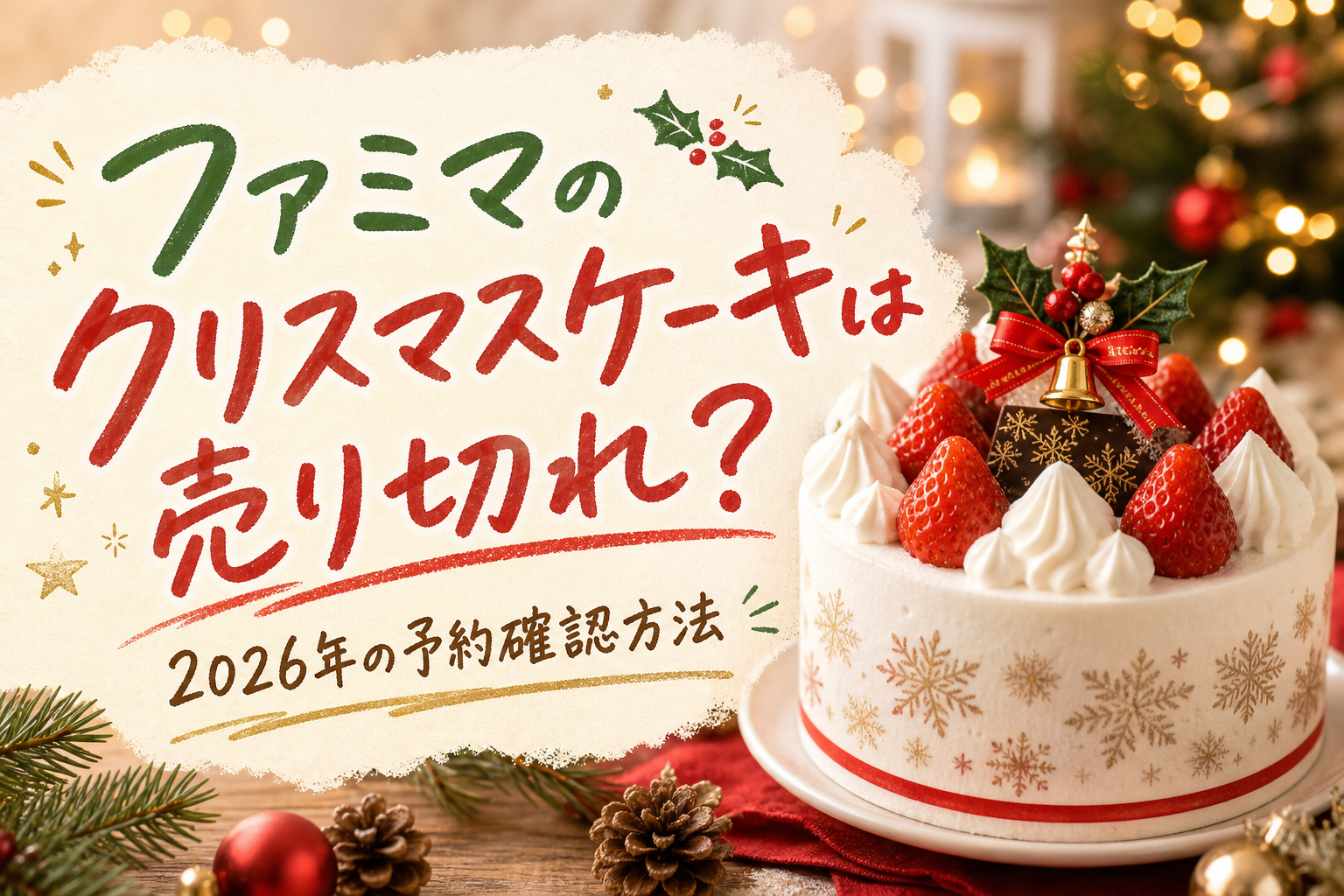 ファミマのクリスマスケーキは売り切れ?2026年の予約確認方法
