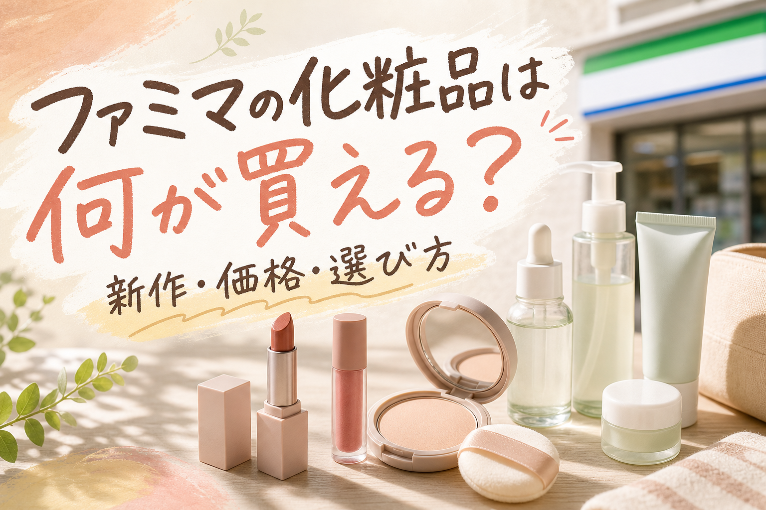 ファミマの化粧品は何が買える？新作・価格・選び方