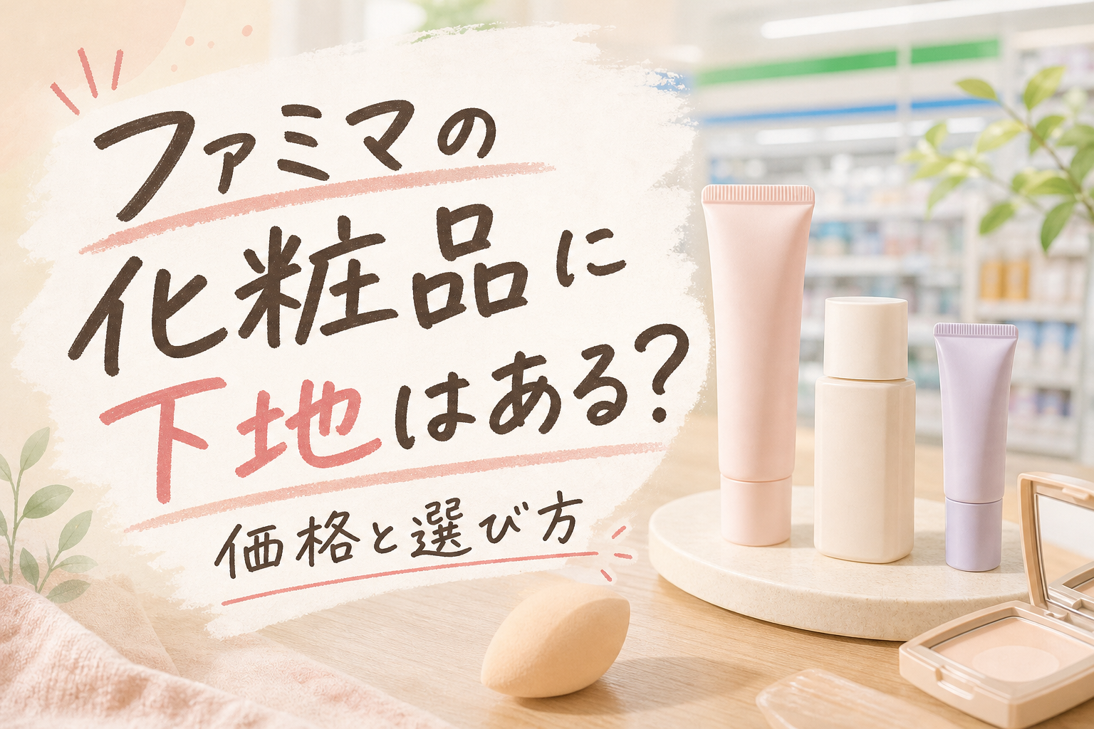 ファミマの化粧品に下地はある？価格と選び方